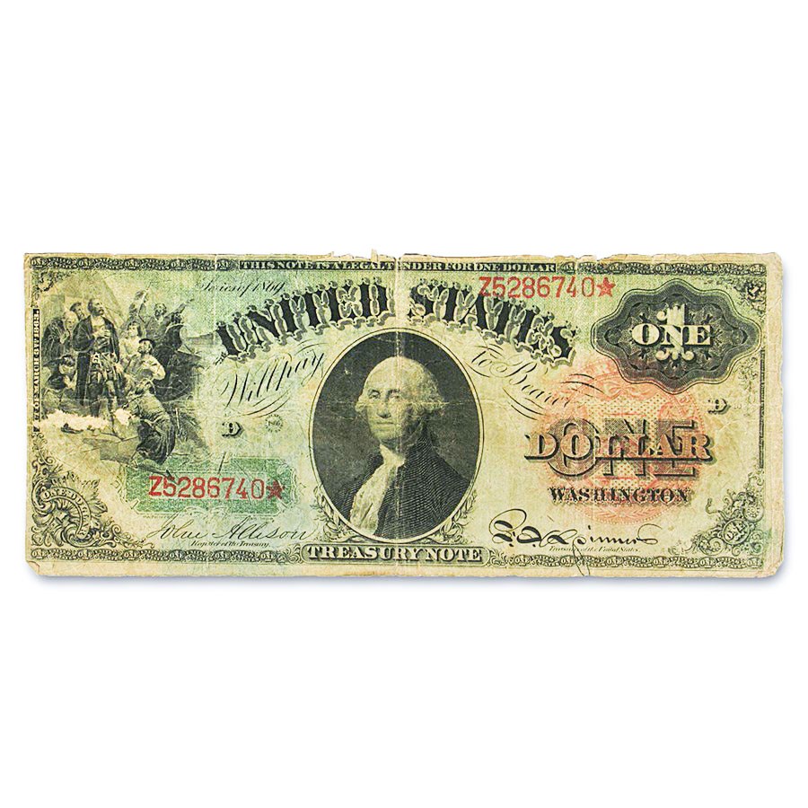 1869 $1.00 Legal Tender Washington VG (Fr#18) Rainbow